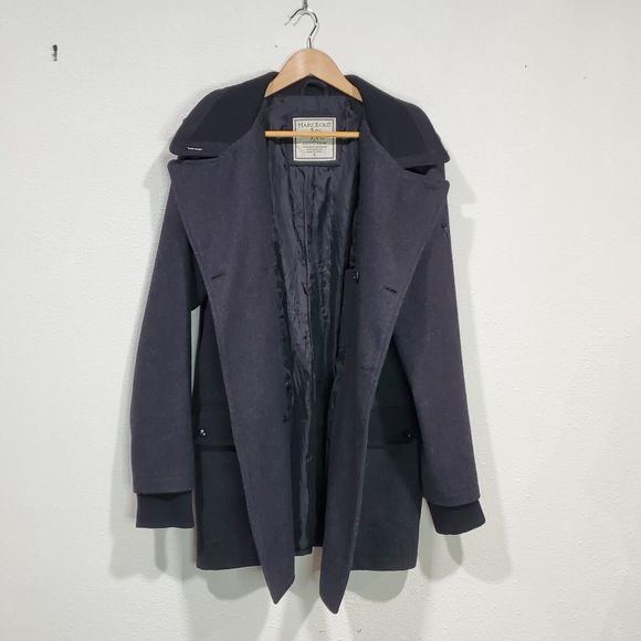 Marc Ecko Cut Sew Young Men's Black Peacoat Size Small - Picture 3 of 7